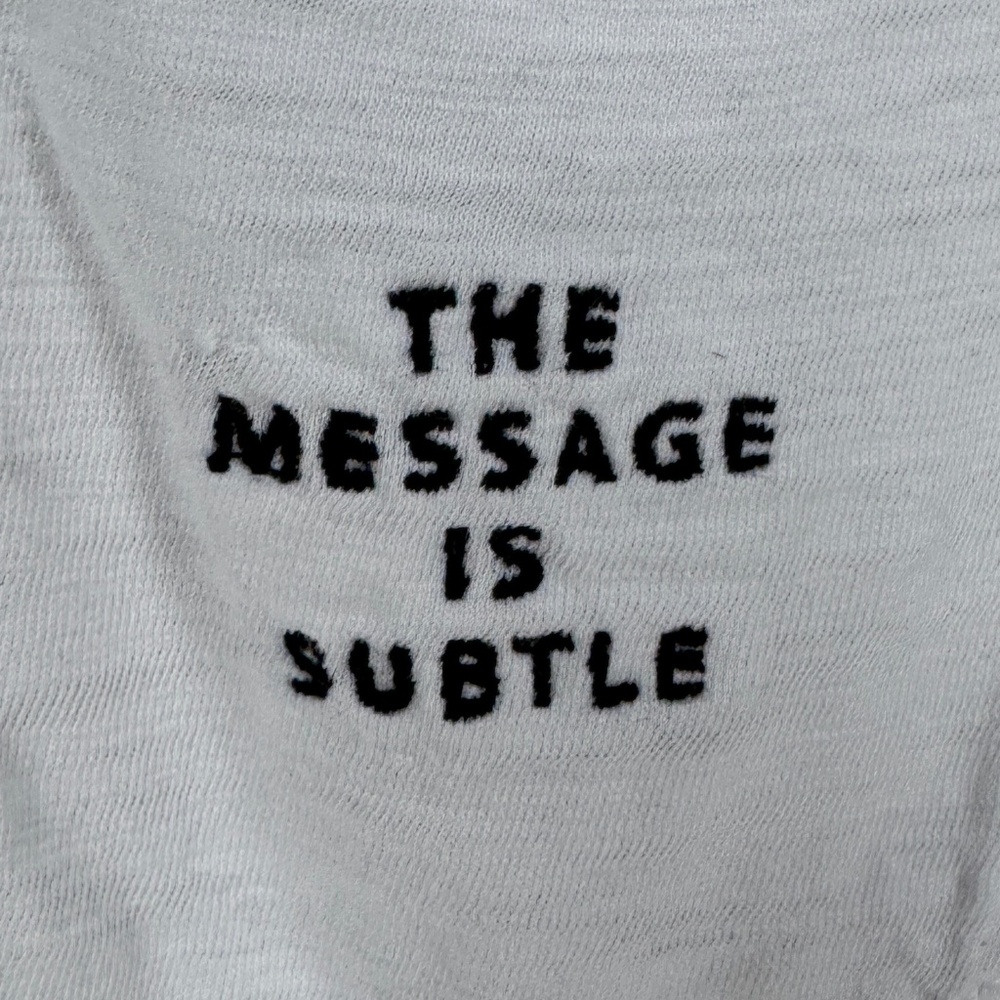 Diesel White Pocket T-Shirt – “The Message Is Subtle”
